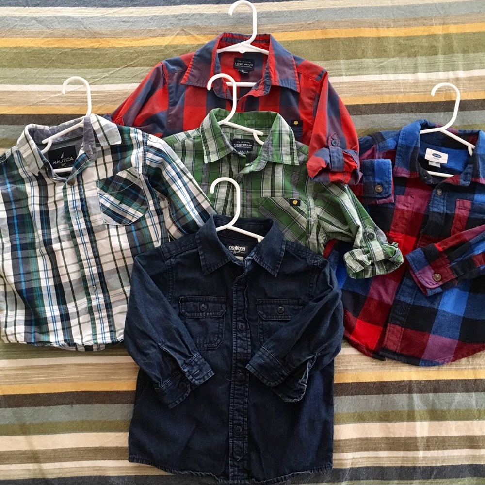 LOT of 2T boys button down shirts