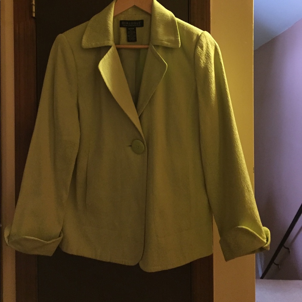 Dialogue jacket lime green