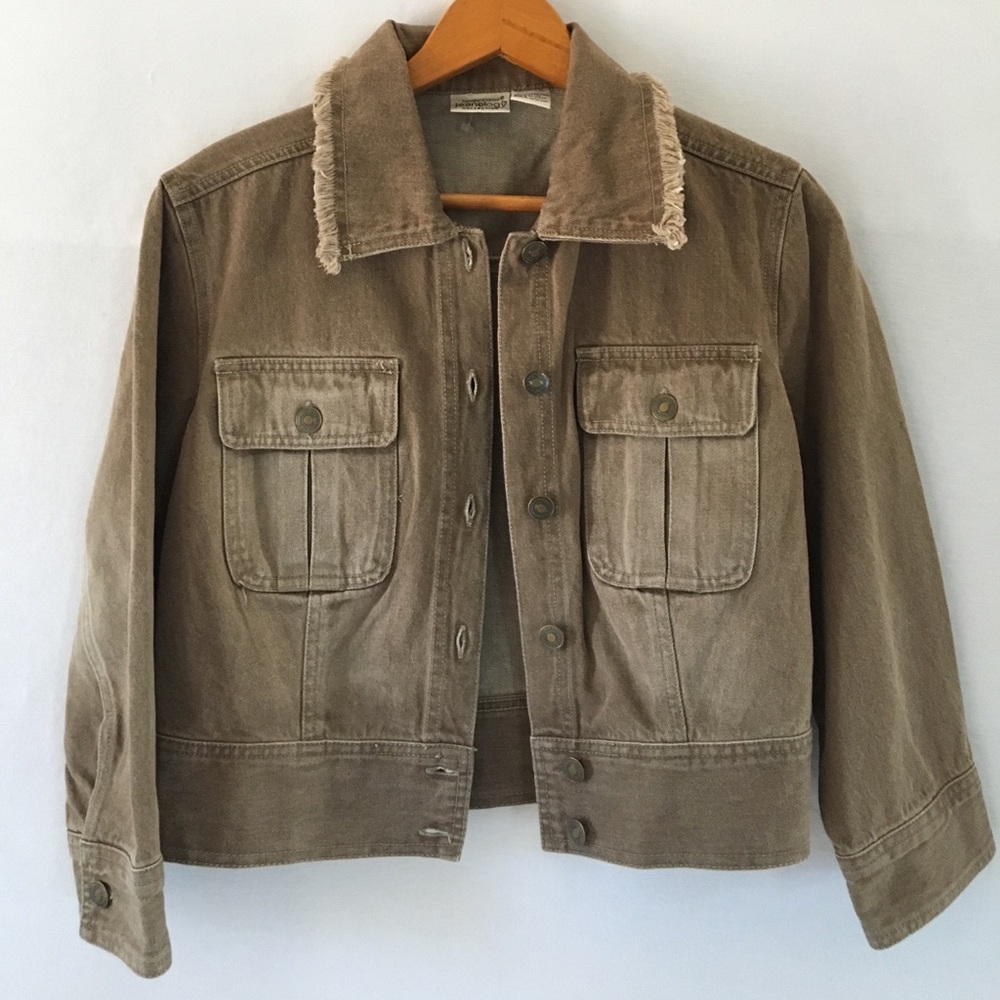 Denim crop jacket