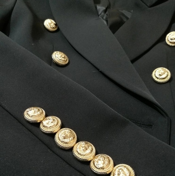 Double breasted Balmain styled black blazer - Picture 2 of 2