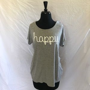 “Happy” grey T-shirt