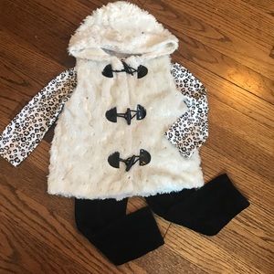 Faux Fur 3-Piece Outfit