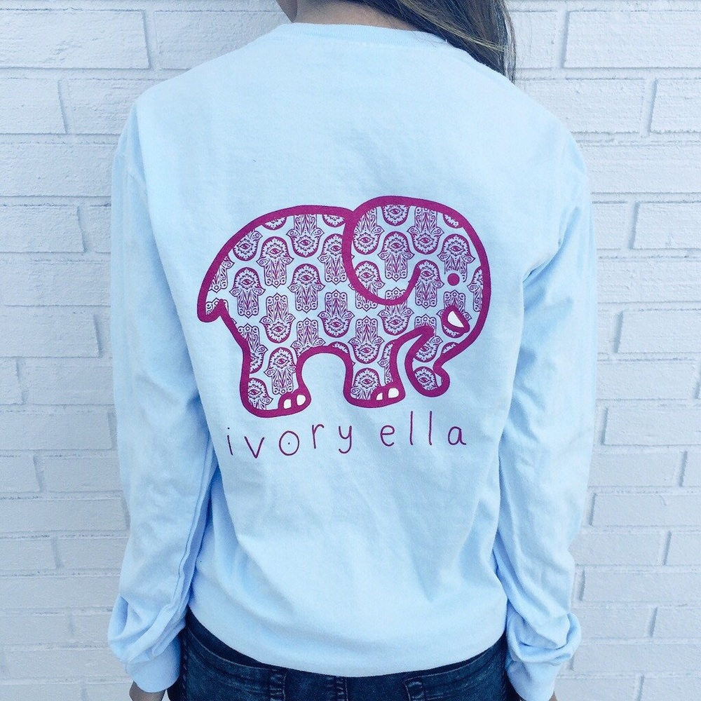 Ivory Ella Sky Blue Long Sleeve NWOT