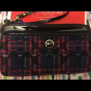 Multicolored Coach Wristlet