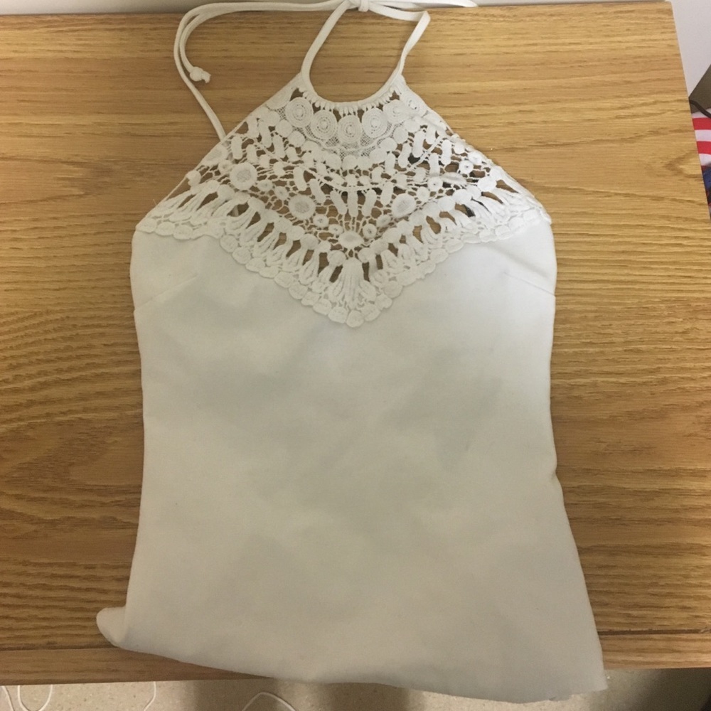 White crochet bodycon body suit - Picture 2 of 4