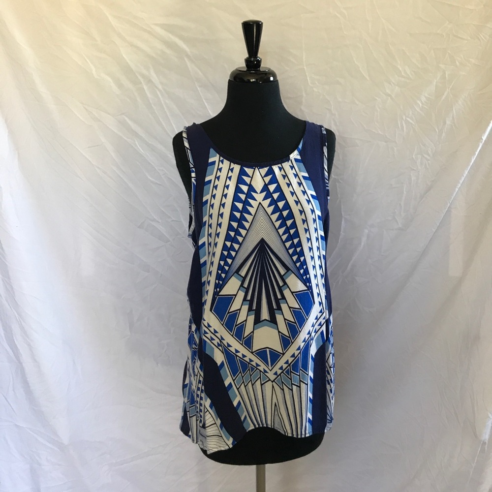 Navy abstract tunic
