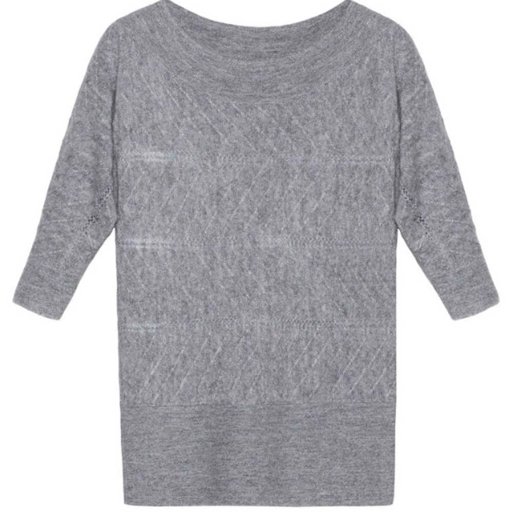 NWT White House Black Market Gray Sweater - Picture 2 of 3