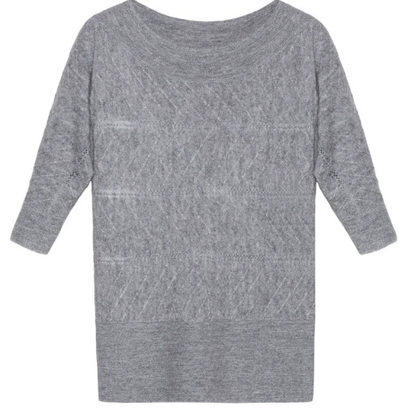 NWT White House Black Market Gray Sweater - Picture 2 of 3