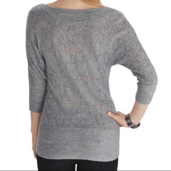 NWT White House Black Market Gray Sweater - Picture 3 of 3