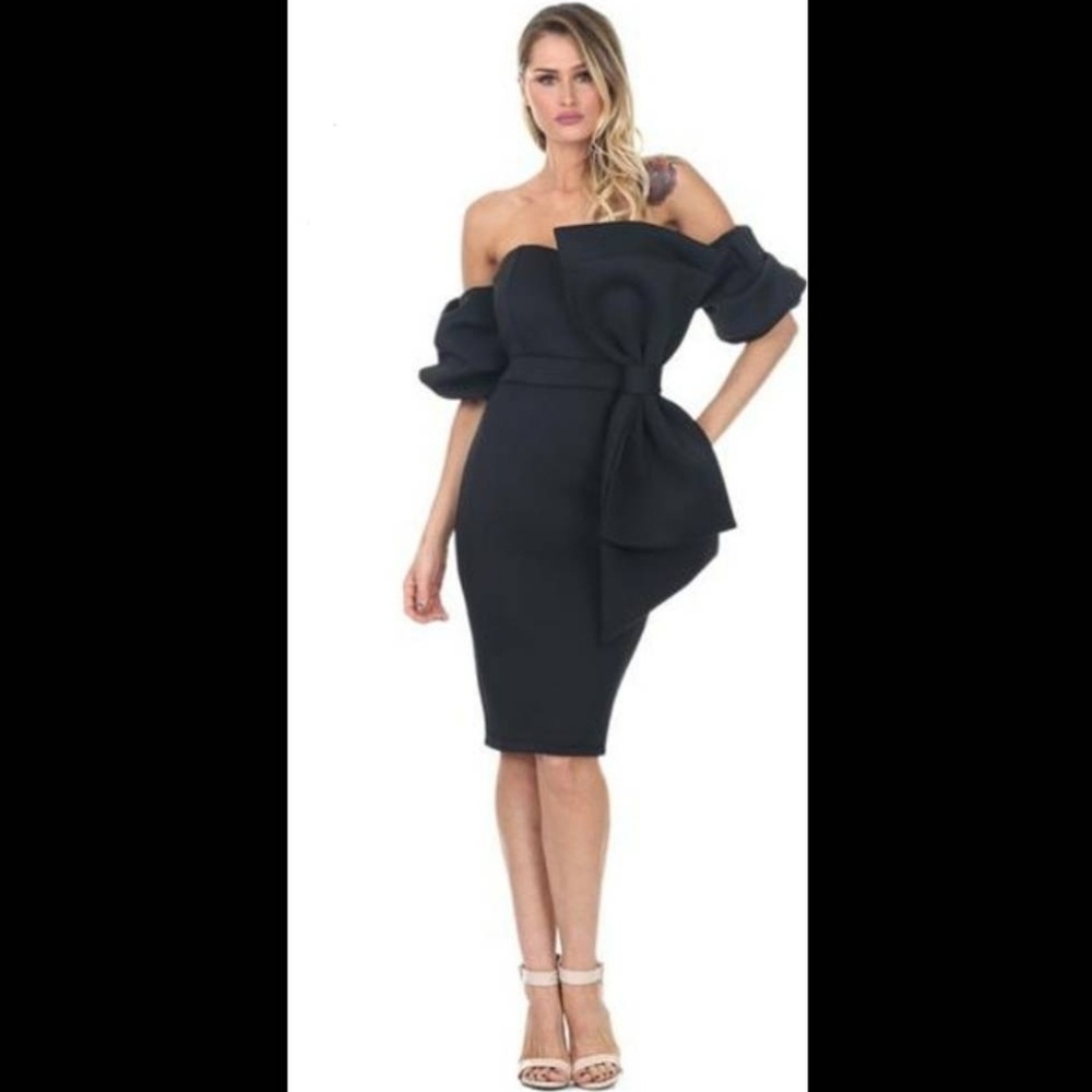 Black bow dress