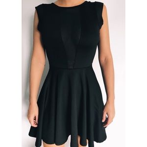 Little black dress with sheer cut out