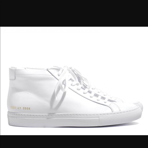 Common Projects Achilles Mid Top White Sneaker 11 - Picture 7 of 8