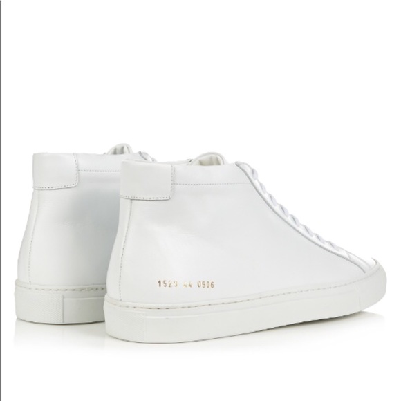 Common Projects Achilles Mid Top White Sneaker 11 - Picture 2 of 8