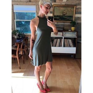 NWOT AEO Soft & Sexy ribbed high neckline dress