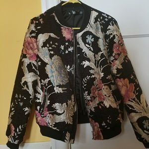 Floral Bomber Jacket