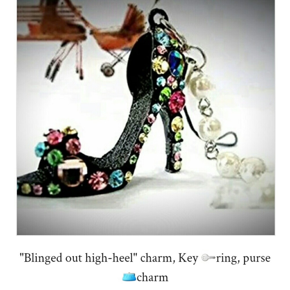 Key chain, purse charm, or necklace charm.