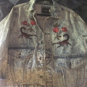 Embroidered jean jacket