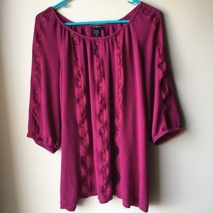 Torrid cranberry red shirt. Size 1