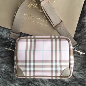 burberry pink check bag