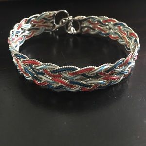 💙❤️Silver braided bracelet 💙❤️