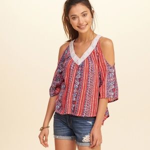 NWOT Hollister Cold Shoulder Top