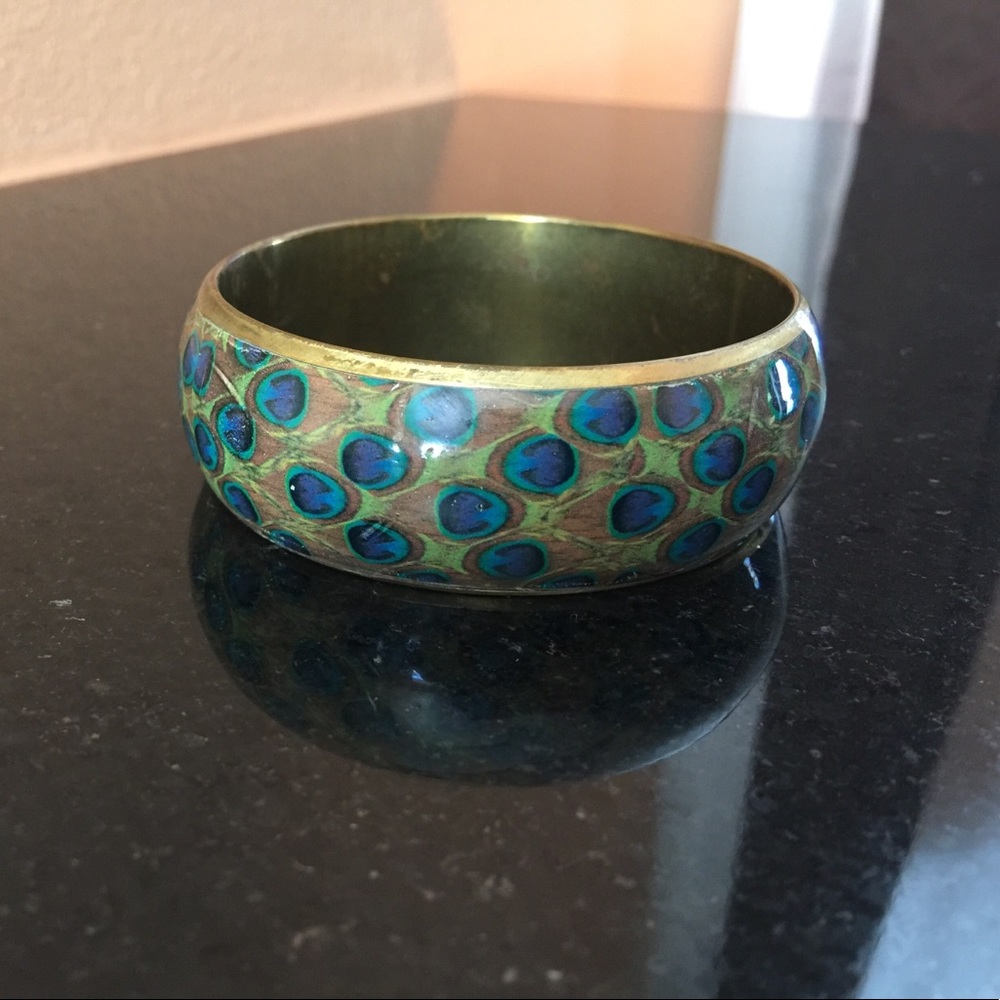 Peacock feather design bracelet