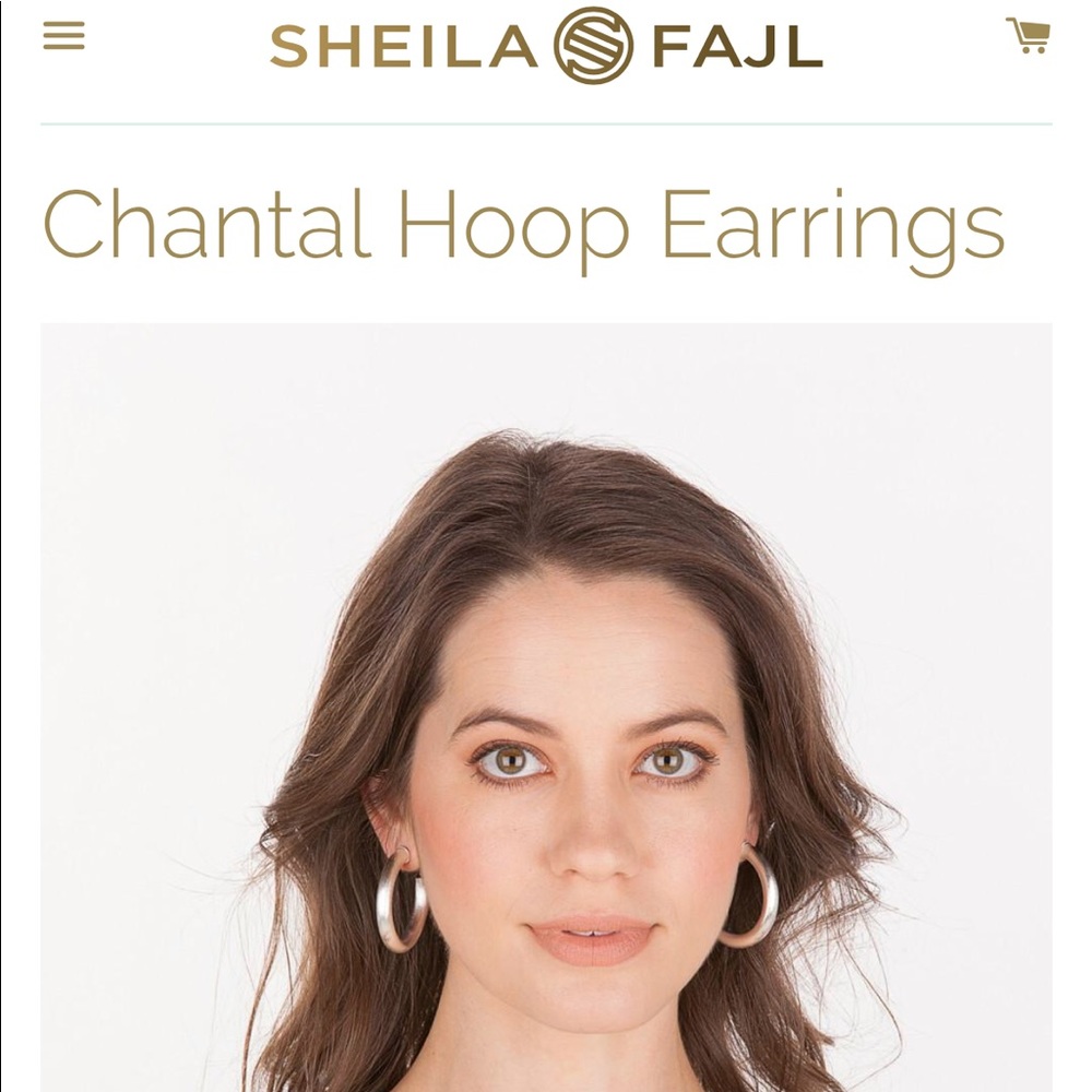 Sheila Fajl Silver Chantal Hoops