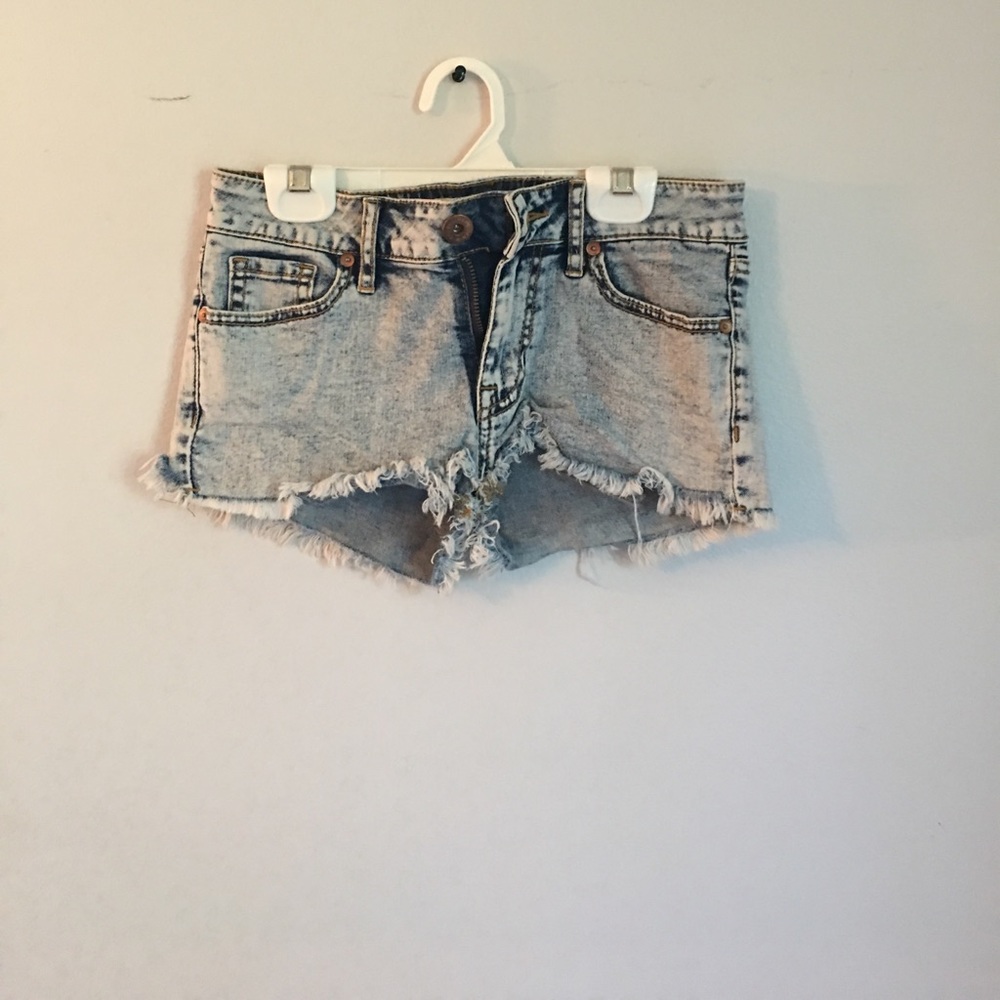 PACSUN BULLHEAD ACID WASH SHORTS