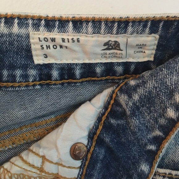 PACSUN BULLHEAD ACID WASH SHORTS - Picture 4 of 4