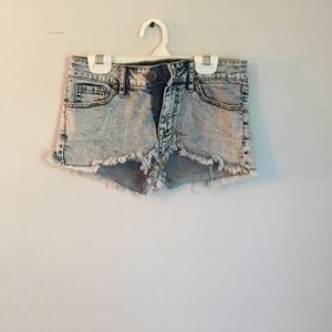 PACSUN BULLHEAD ACID WASH SHORTS