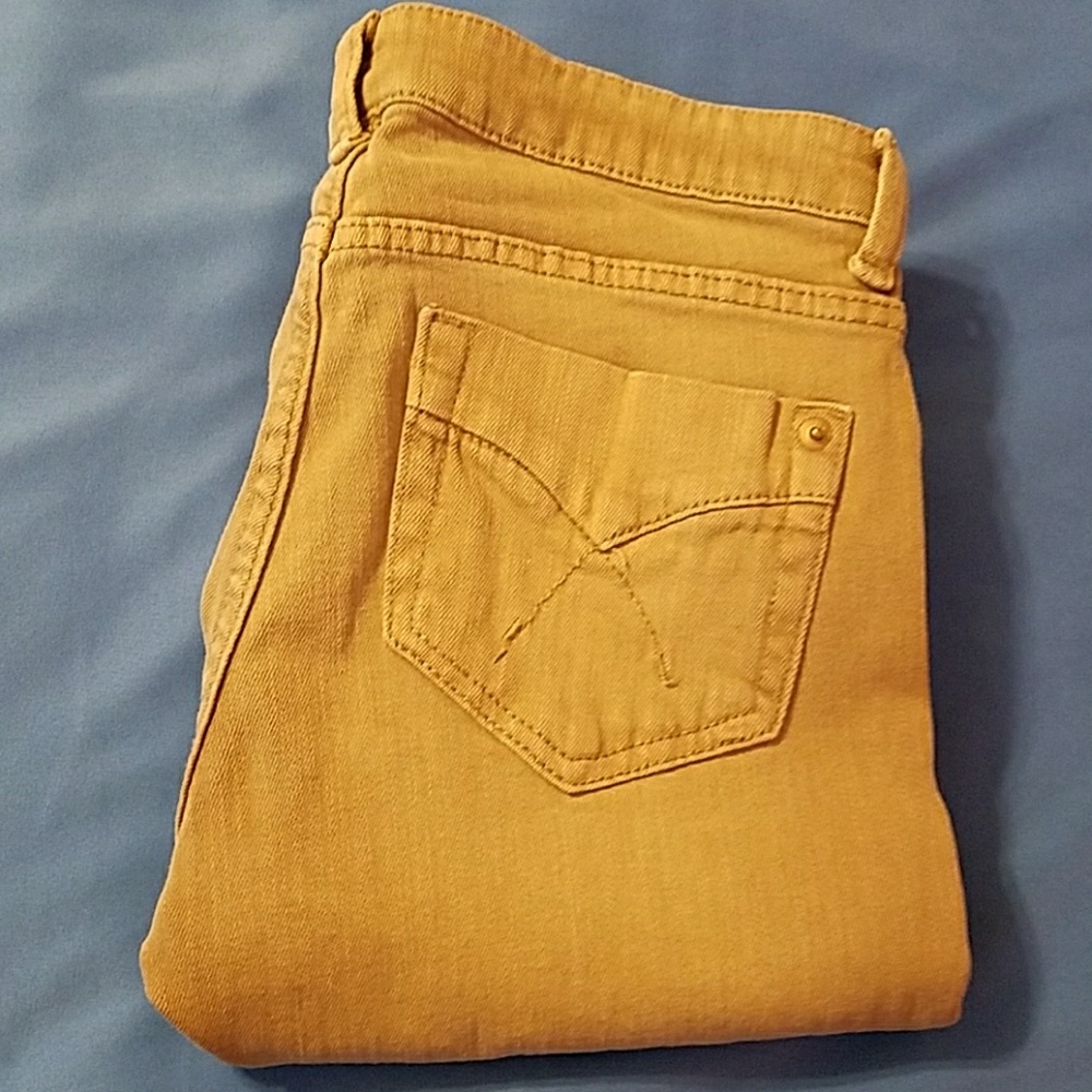 TOPSHOP WOMEN'S SKINNY KHAKI-DENIM PANTS