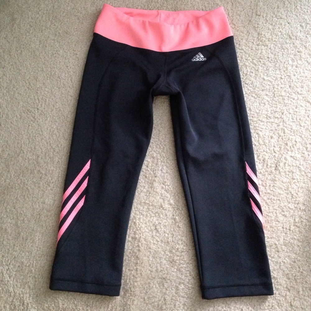 Addidas climalite black workout pants leggings, m