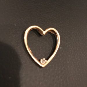 Solid 14k yellow gold heart pendant