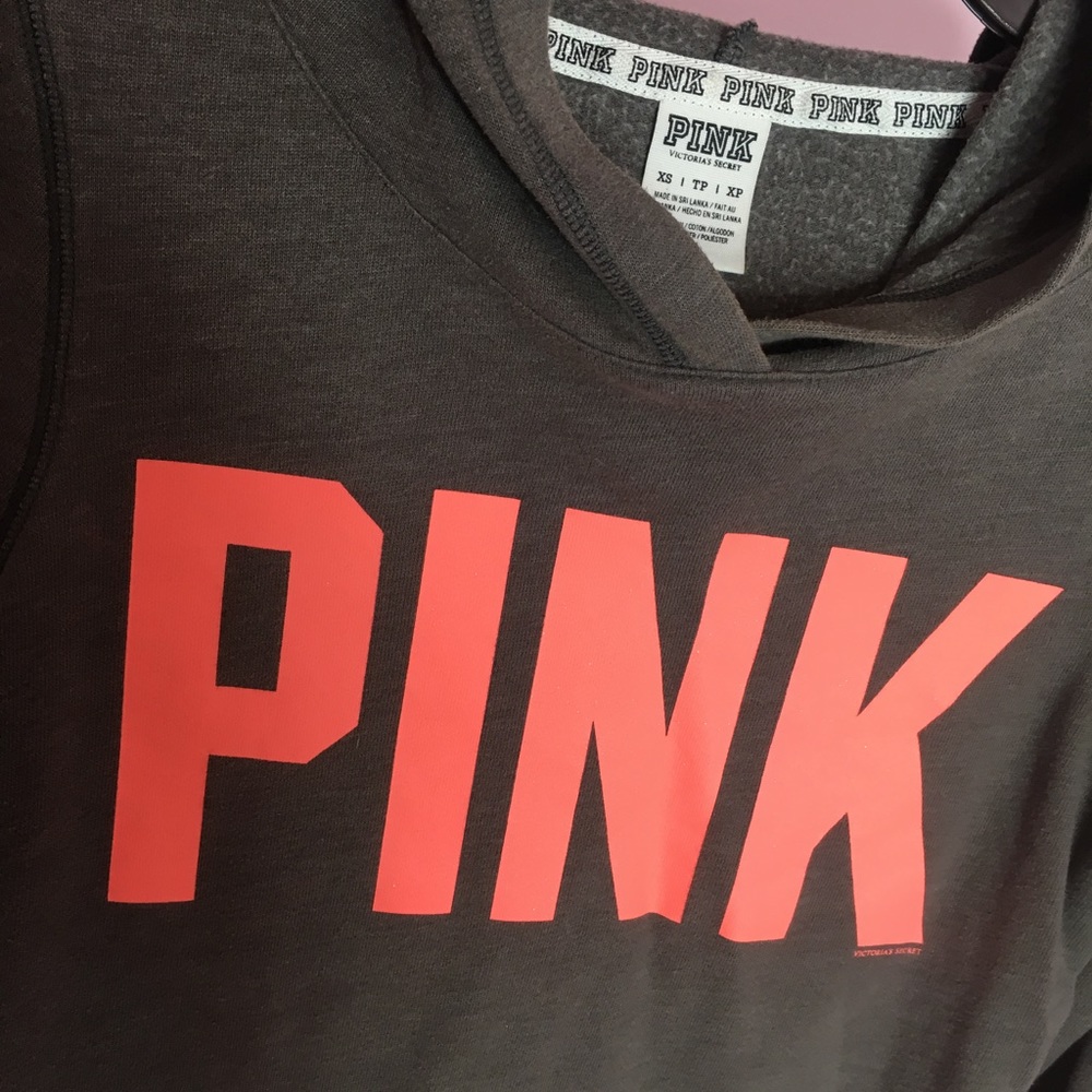 PINK pullover hoodie, worn once, good condition
