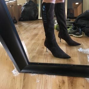 Cole Haan Chocolate brown suede knee high boots