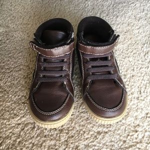 Faux Leather Velcro Boots / Sneakers