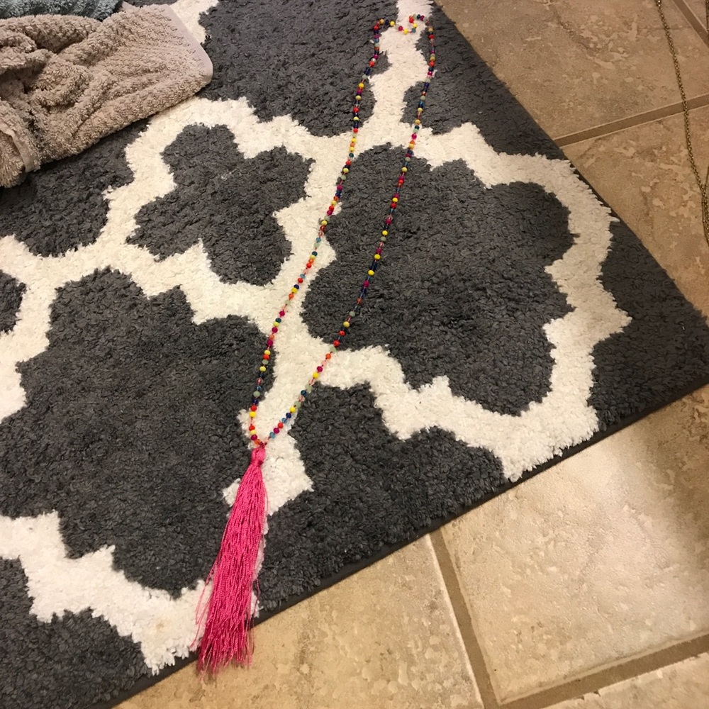 Multicolored tassel necklace