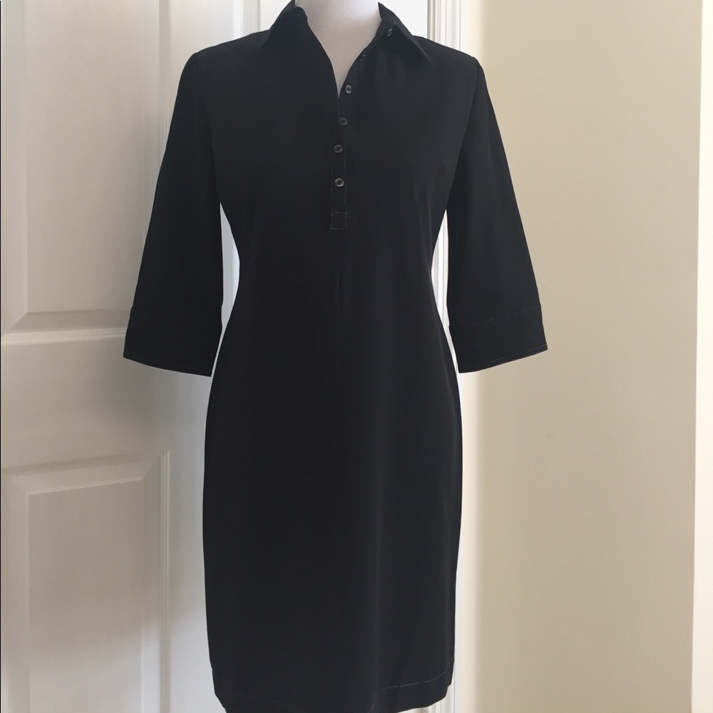 Phoebe Silver Topstitch Shirtdress