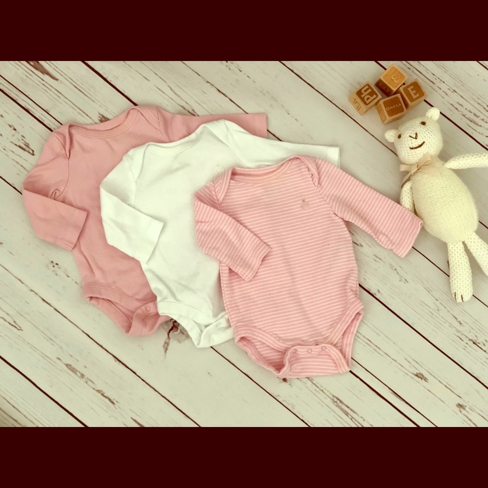 💗GAP long sleeve onesie set of 3💗