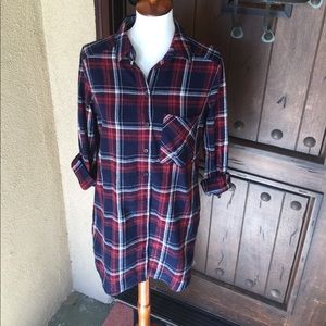 Flannel Shirt Dress