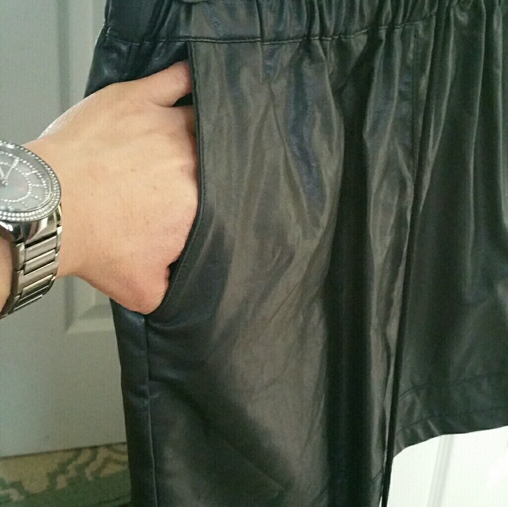 Dream out loud faux leather skirt