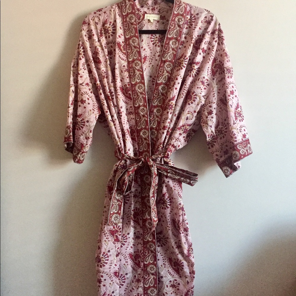 Paisley Linen Robe