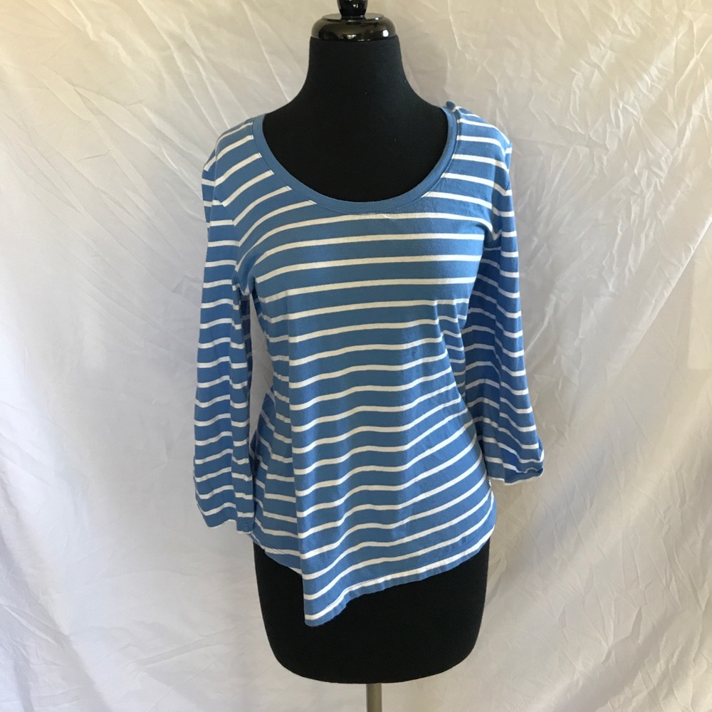 Blue and white striped T-shirt