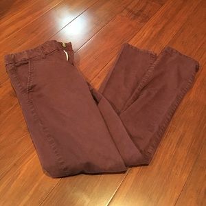 American Eagle Maroon Skinny Pants (Size 6)