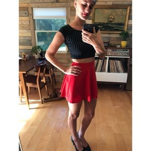 (NWOT) Forever 21 red retro mini skirt