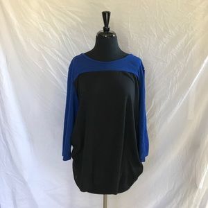 Blue and black tunic