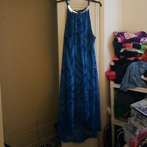 Blue high low dress