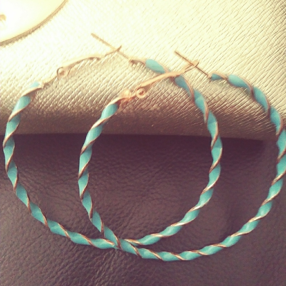 Blue and Gold Hoops