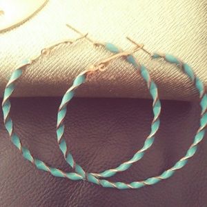 Blue and Gold Hoops