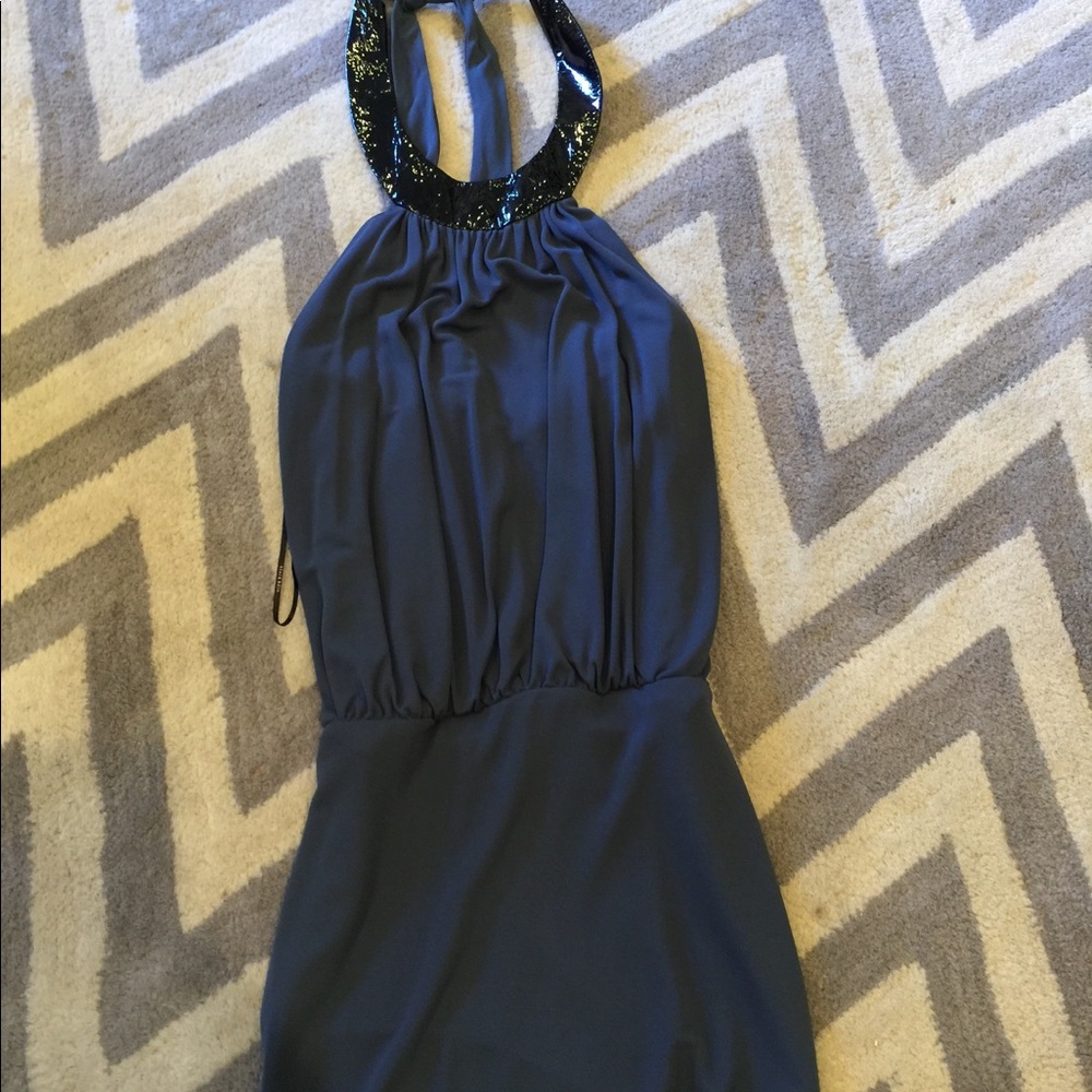 Black halo mini dress